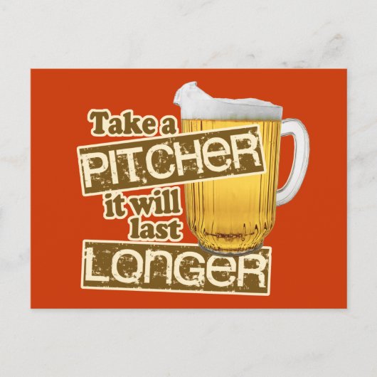 Carte Postale Drôle Humour à boire de la bière (Devant)