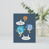 Carte Postale Drôle Humour de chimie de table périodique (Debout devant)