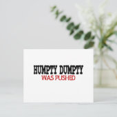 Carte Postale Drôle Humpty Dumpty (Debout devant)