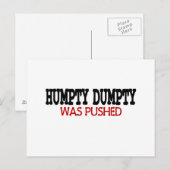 Carte Postale Drôle Humpty Dumpty (Devant / Derrière)