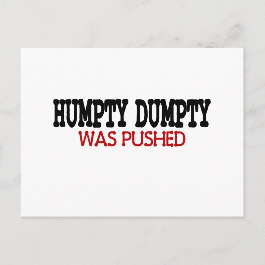 Carte Postale Drôle Humpty Dumpty (Devant)