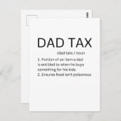 Carte Postale Drôle impôt papa (Devant / Derrière)