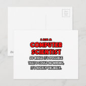Carte Postale Drôle Informaticien Scientifique .. Très improbabl (Devant / Derrière)