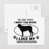 Carte Postale Drôle irish Wolfhound conceptions (Devant / Derrière)