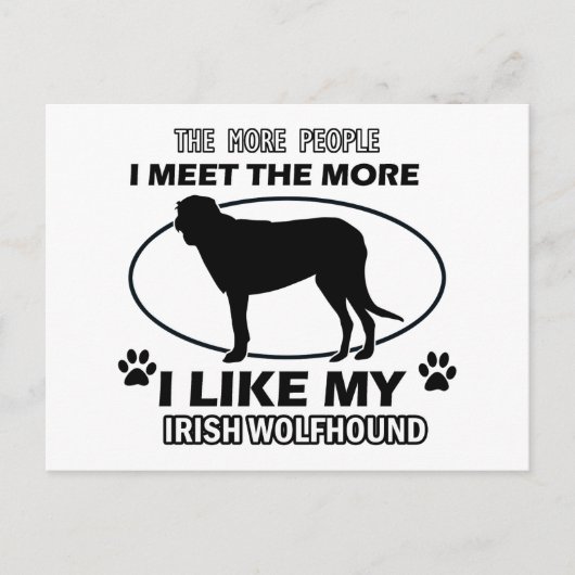 Carte Postale Drôle irish Wolfhound conceptions (Devant)