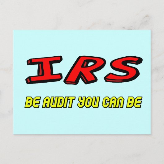 Carte Postale Drôle IRS Audit T-shirts cadeaux (Devant)