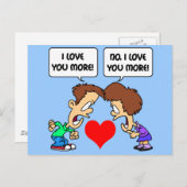 Carte Postale drôle, je t'aime (Devant / Derrière)