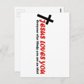 Carte Postale Drôle Jésus (Devant / Derrière)