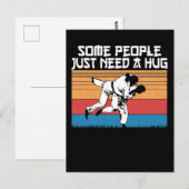 Carte Postale Drôle Joke Judo Jiu Jitsu Humour des arts martiaux (Devant / Derrière)