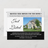 Carte Postale Drôle juste listé IMMOBILIER (Devant / Derrière)