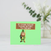 Carte Postale Drôle leprechaun (Debout devant)