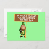 Carte Postale Drôle leprechaun (Devant / Derrière)