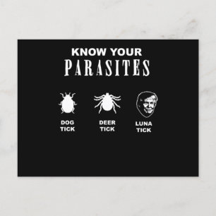 Carte Postale Drôle Luna Tick Anti Trump Donald Trump Hater Conn
