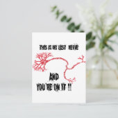 Carte Postale Drôle Ma Dernière Nerve (Debout devant)