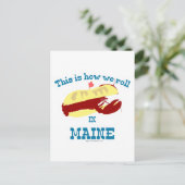 Carte Postale Drôle Maine Lobster Roll (Debout devant)