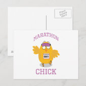 Carte Postale Drôle Marathon Chick (Devant / Derrière)