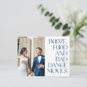 Carte Postale Drôle Mariage budget Merci (Debout devant)