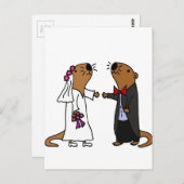 Carte Postale Drôle Mariage de Otter (Devant / Derrière)