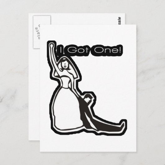 Carte Postale Drôle mariage j'en ai un (Devant / Derrière)