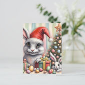 Carte Postale Drôle Mauvais ajustement lapins de Noël de Pâques (Debout devant)