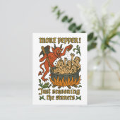 Carte Postale Drôle Mème Médiéval Diable Dessin Halloween (Debout devant)