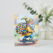 Carte Postale Drôle mignon Gnome de Pâques (Debout devant)