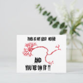 Carte Postale Drôle Mon Dernier Nerf (Debout devant)