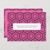 Carte Postale Drôle motif rose et violet (Devant / Derrière)