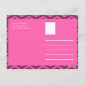 Carte Postale Drôle motif rose et violet (Dos)