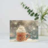 Carte Postale Drôle Mug de Noël en Snowmann (Debout devant)