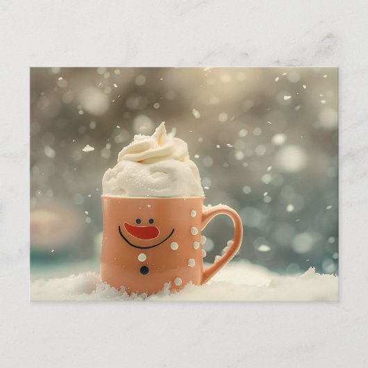 Carte Postale Drôle Mug de Noël en Snowmann (Devant)