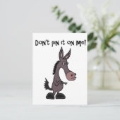 Carte Postale Drôle Ne le brosse pas sur mon dessin d'âne (Debout devant)