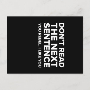 Carte Postale Drôle Ne Lis Pas Mon T-shirt