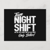 Carte Postale Drôle Night Shift Mème - Team Night Shift (Devant)