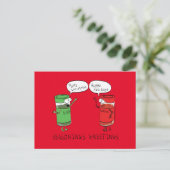 Carte Postale Drôle Noël Cartoon Cuisines épices (Debout devant)