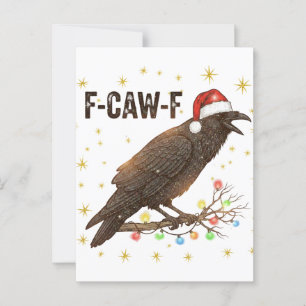 Carte Postale Drôle Noël Corbeau Corbeau F-CAW- F