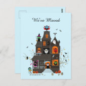 Carte Postale Drôle Nous avons déménagé Éffrayant Haunted House  (Devant / Derrière)