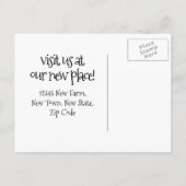 Carte Postale Drôle "Nous sommes en train de bouger !" Vache Fai (Dos)