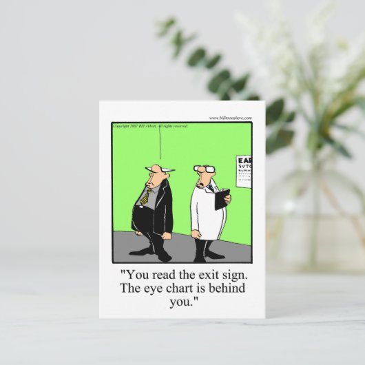 Carte postale Drôle Optométriste (Debout devant)