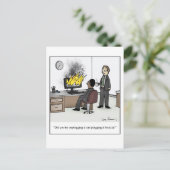 Carte Postale Drôle ordinateur et la technologie Office Cartoon (Debout devant)