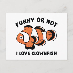 Carte Postale Drôle Ou Pas J'Aime Le Poisson Clown