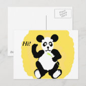 Carte Postale Drôle Panda (Devant / Derrière)