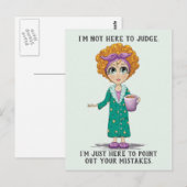 Carte Postale Drôle pas ici pour juger (Devant / Derrière)