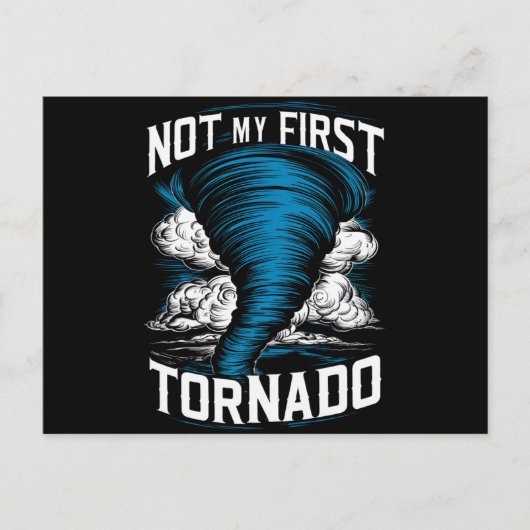 Carte Postale Drôle Pas Mon Premier Chaser Tornado Rétro Storm (Devant)