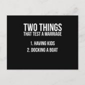 Carte Postale Drôle Pêche Dit Amarrer Un Conception De Mariage B (Devant)