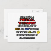 Carte Postale Drôle physiothérapeute ... OMG WTF LOL (Devant / Derrière)