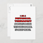 Carte Postale Drôle physiothérapeute .. Très improbable (Devant / Derrière)