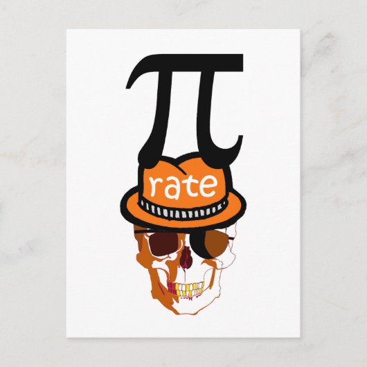 Carte Postale Drôle pi pirate halloween (Devant)