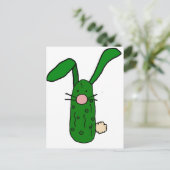 Carte Postale Drôle Pickle Bunny Rabbit Art (Debout devant)