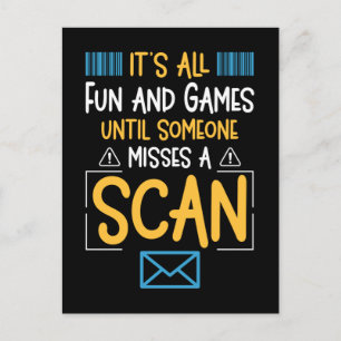 Carte Postale Drôle Postal Worker Mailman